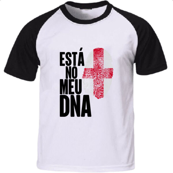 Camiseta Raglan Esta no meu DNA Inglaterra