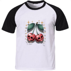 Camiseta Raglan Cerejas da morte