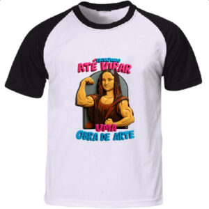 Camiseta Raglan Esculpindo ate virar obra de arte