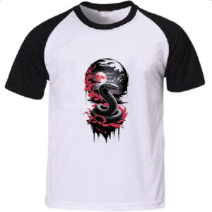 Camiseta Raglan Mamba Negra Red Moon