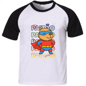 Camiseta Raglan Capivara Paizao Super Heroi