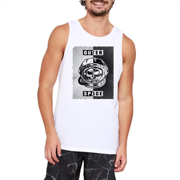 Camiseta Regata Caveira Atronauta Outer Space - Imagem 2