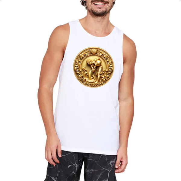 Camiseta Regata Signo de Aquario moeda de ouro - Imagem 2
