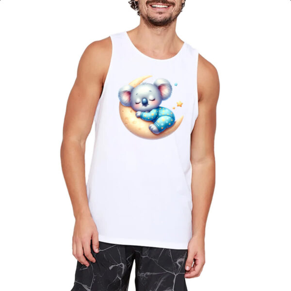 Camiseta Regata Cute Koala dormindo na Lua - Imagem 2