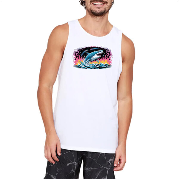 Camiseta Regata Megalodon Psicodelico Arte - Imagem 2