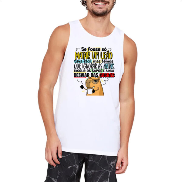 Camiseta Regata Capivara Matar um leao - Imagem 2