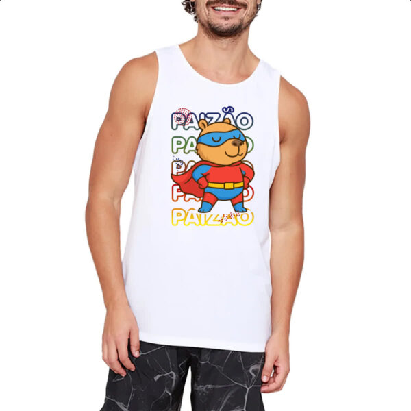 Camiseta Regata Capivara Paizao Super Heroi - Imagem 2