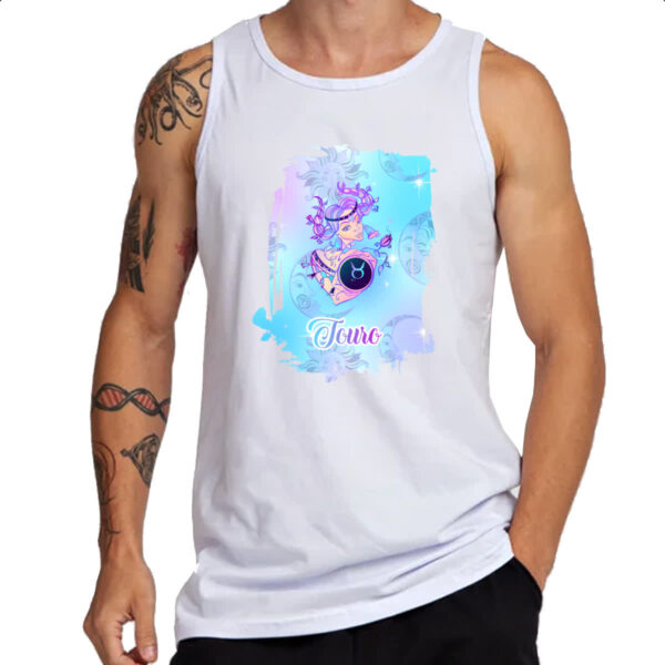 Camiseta Regata Touro fundo zodiacal - Imagem 3