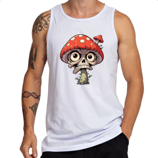 Camiseta Regata Cogumelo Caveira - Imagem 3
