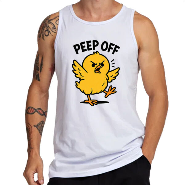 Camiseta Regata Pintinho Amarelo Peep Off - Imagem 3