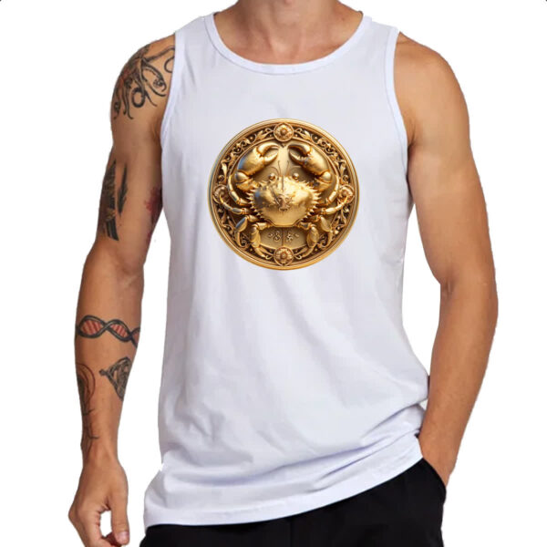 Camiseta Regata Signo de Cancer moeda de ouro - Imagem 3