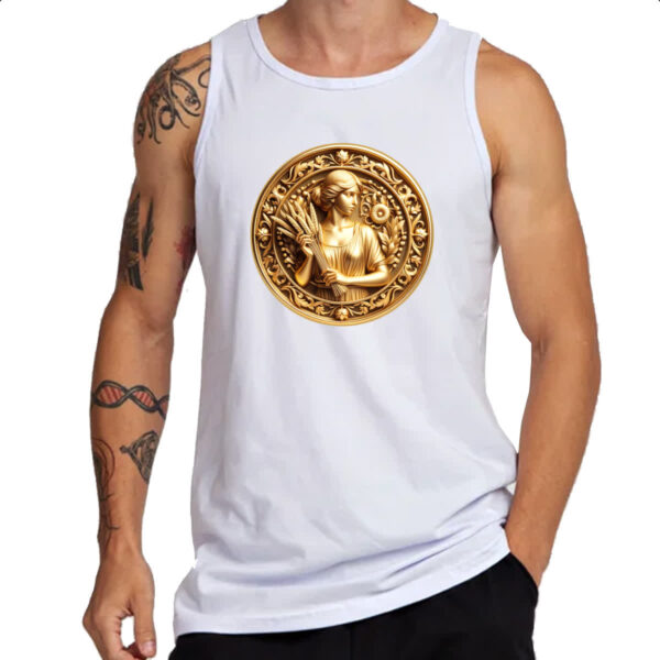 Camiseta Regata Signo de Virgem moeda de ouro - Imagem 3