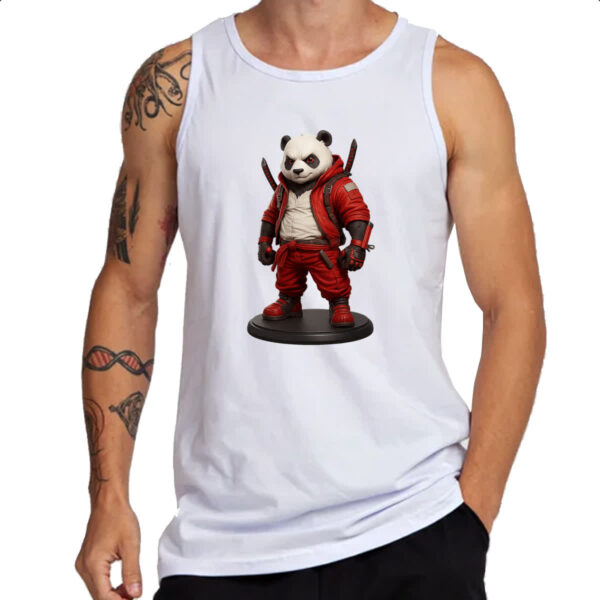 Camiseta Regata Panda Punk Samurai - Imagem 3