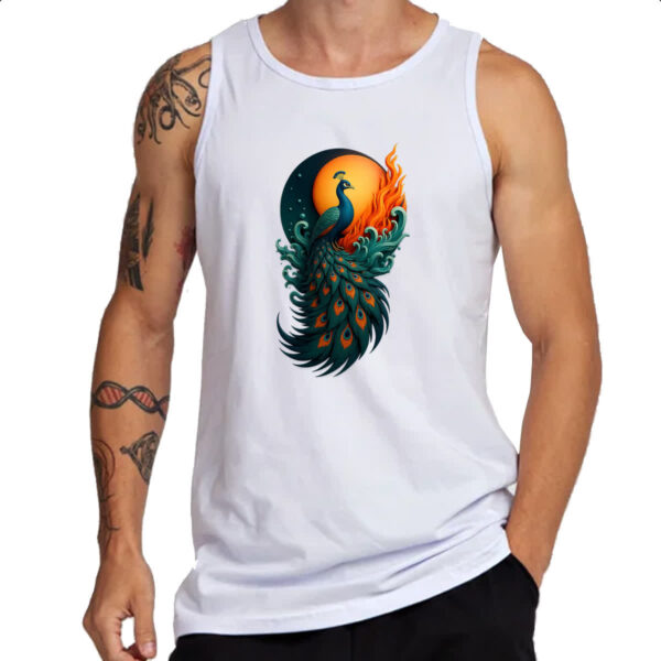 Camiseta Regata Pavao sunset arte - Imagem 3