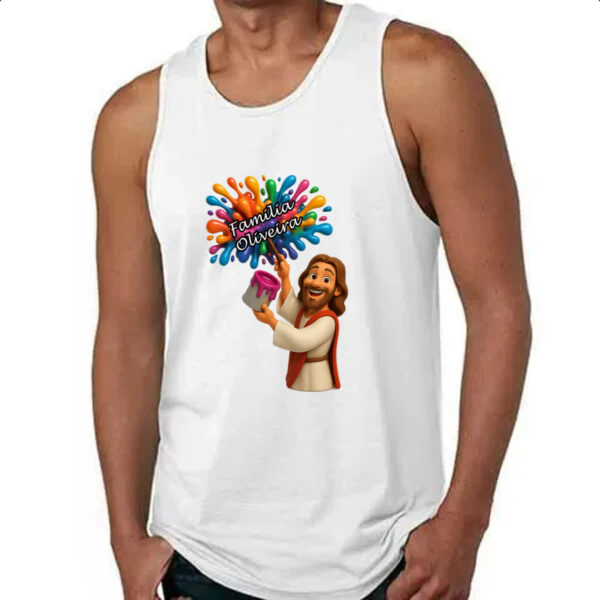 Camiseta Regata Jesus Escrevendo Familia Oliveira - Imagem 4