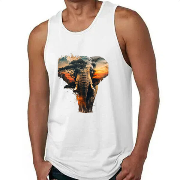 Camiseta Regata Elefante africano paisagem corporal - Imagem 4