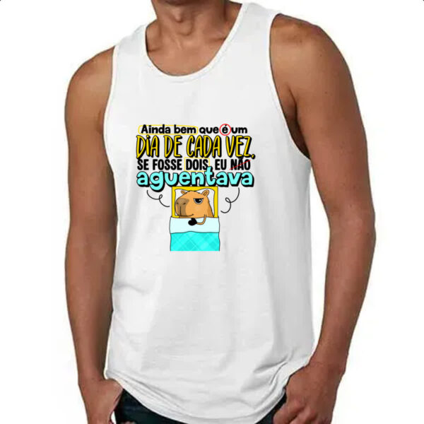 Camiseta Regata Capivara Dia de cada vez - Imagem 4
