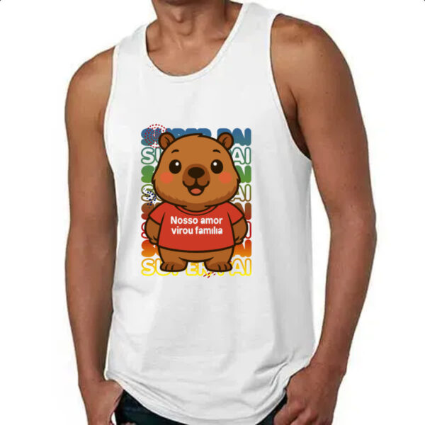 Camiseta Regata Capivara Paizao Familia - Imagem 4
