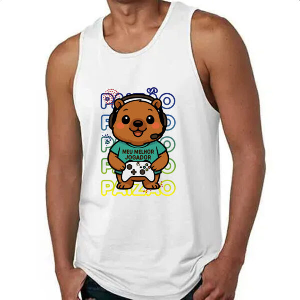Camiseta Regata Capivara Paizao Gamer - Imagem 4