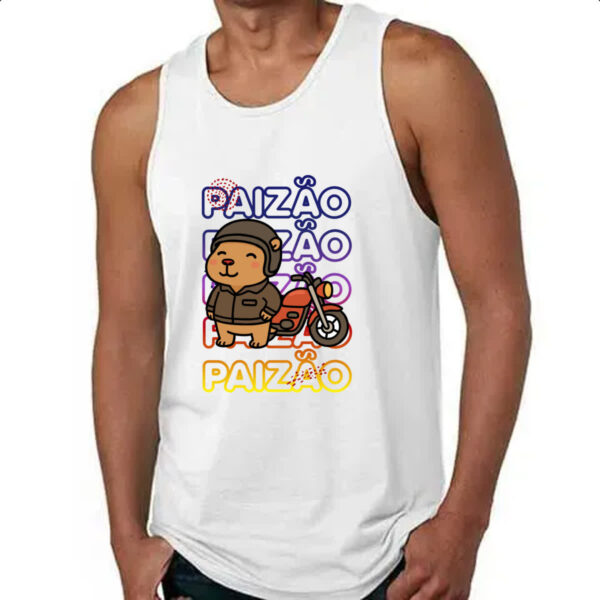 Camiseta Regata Capivara Paizao Motoqueiro - Imagem 4