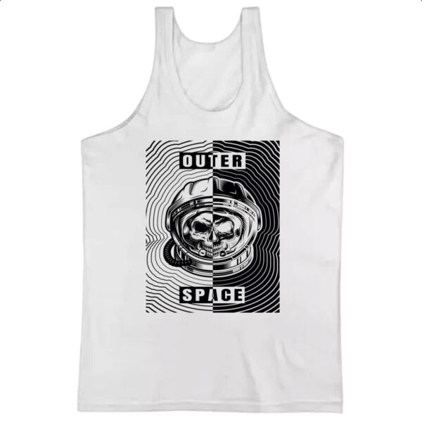 Camiseta Regata Caveira Atronauta Outer Space