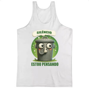 Camiseta Regata Lata de Lixo pensando