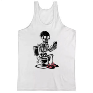 Camiseta Regata Esqueleto na Sala de Forca