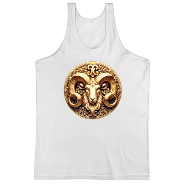 Camiseta Regata Signo de Aries moeda de ouro