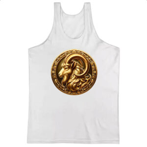 Camiseta Regata Signo de Capricornio moeda de ouro