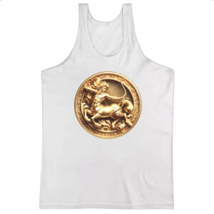 Camiseta Regata Signo de Sagitario moeda de ouro