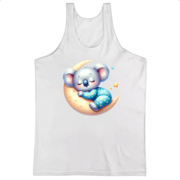 Camiseta Regata Cute Koala dormindo na Lua
