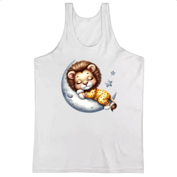 Camiseta Regata Cute Leao dormindo na Lua