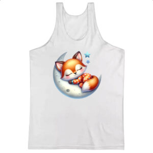 Camiseta Regata Cute Raposa dormindo na Lua