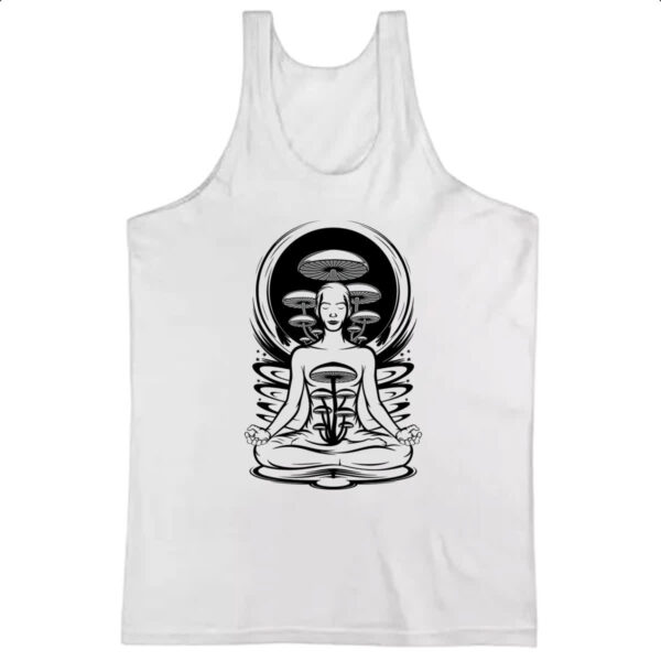 Camiseta Regata Yoga Cogumelos