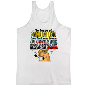 Camiseta Regata Capivara Matar um leao