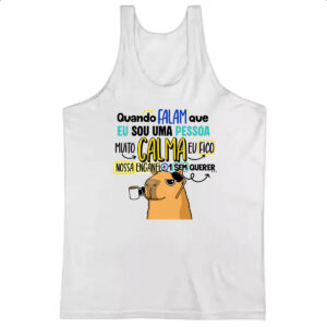 Camiseta Regata Capivara Muito calma