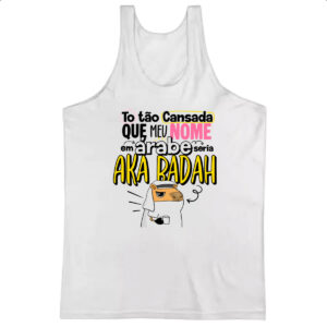 Camiseta Regata Capivara Nome Cansada