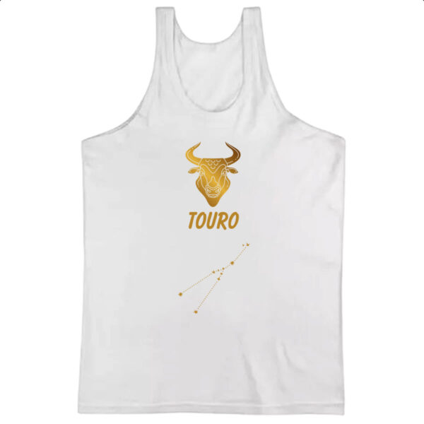 Camiseta Regata Signo Touro Constelacao Dourada