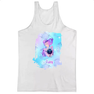 Camiseta Regata Aries fundo zodiacal