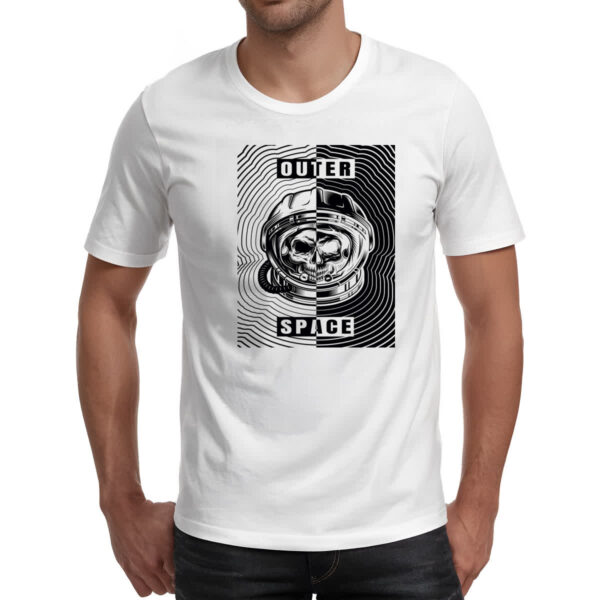 Camiseta Unissex Caveira Atronauta Outer Space - Imagem 2