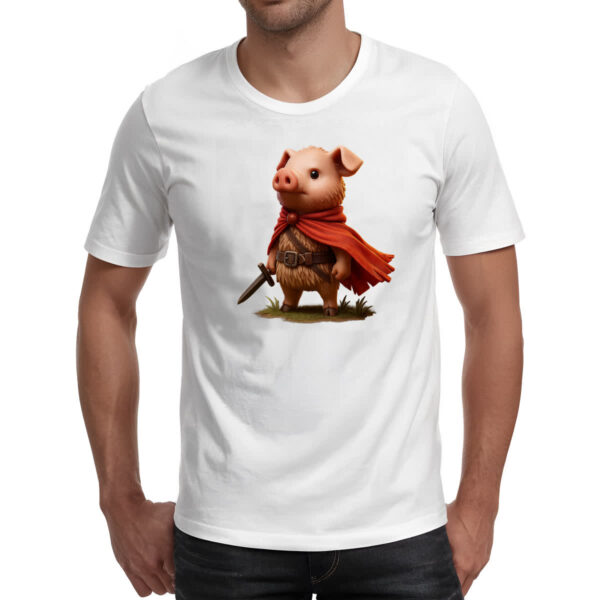 Camiseta Unissex Porco mosqueteiro - Imagem 2