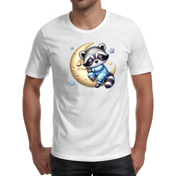 Camiseta Unissex Cute Guaximim dormindo na Lua - Imagem 2