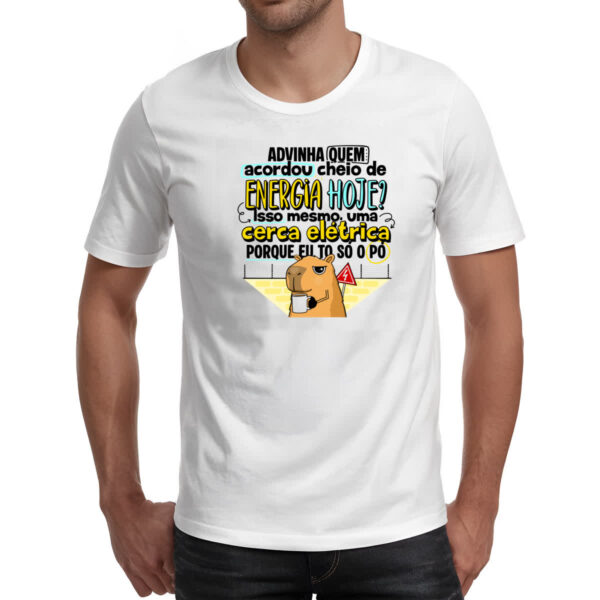 Camiseta Unissex Capivara Energia hoje - Imagem 2
