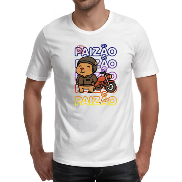 Camiseta Unissex Capivara Paizao Motoqueiro - Imagem 2