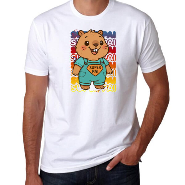 Camiseta Unissex Capivara Paizao Super Pai 2 - Imagem 3