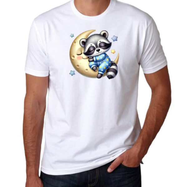 Camiseta Unissex Cute Guaximim dormindo na Lua - Imagem 3