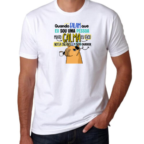 Camiseta Unissex Capivara Muito calma - Imagem 3