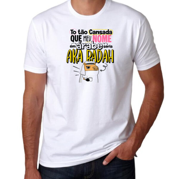 Camiseta Unissex Capivara Nome Cansada - Imagem 3