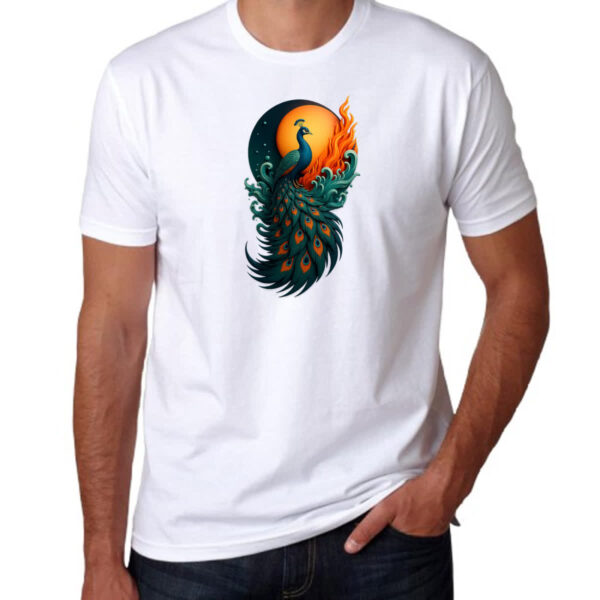 Camiseta Unissex Pavao sunset arte - Imagem 3