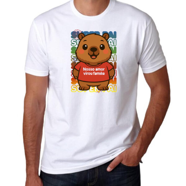 Camiseta Unissex Capivara Paizao Familia - Imagem 3